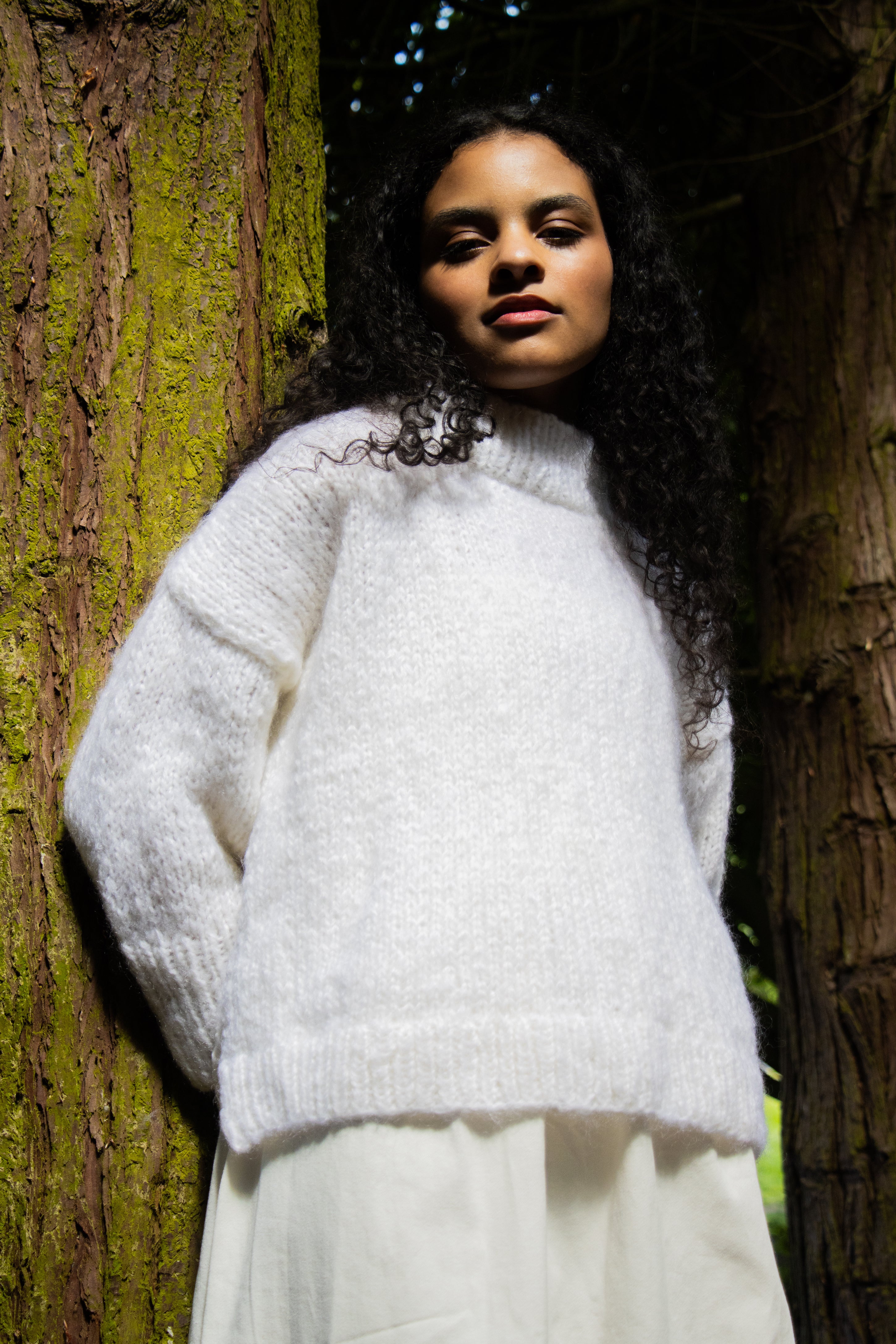 Daily Mohair Sweater in Ivory