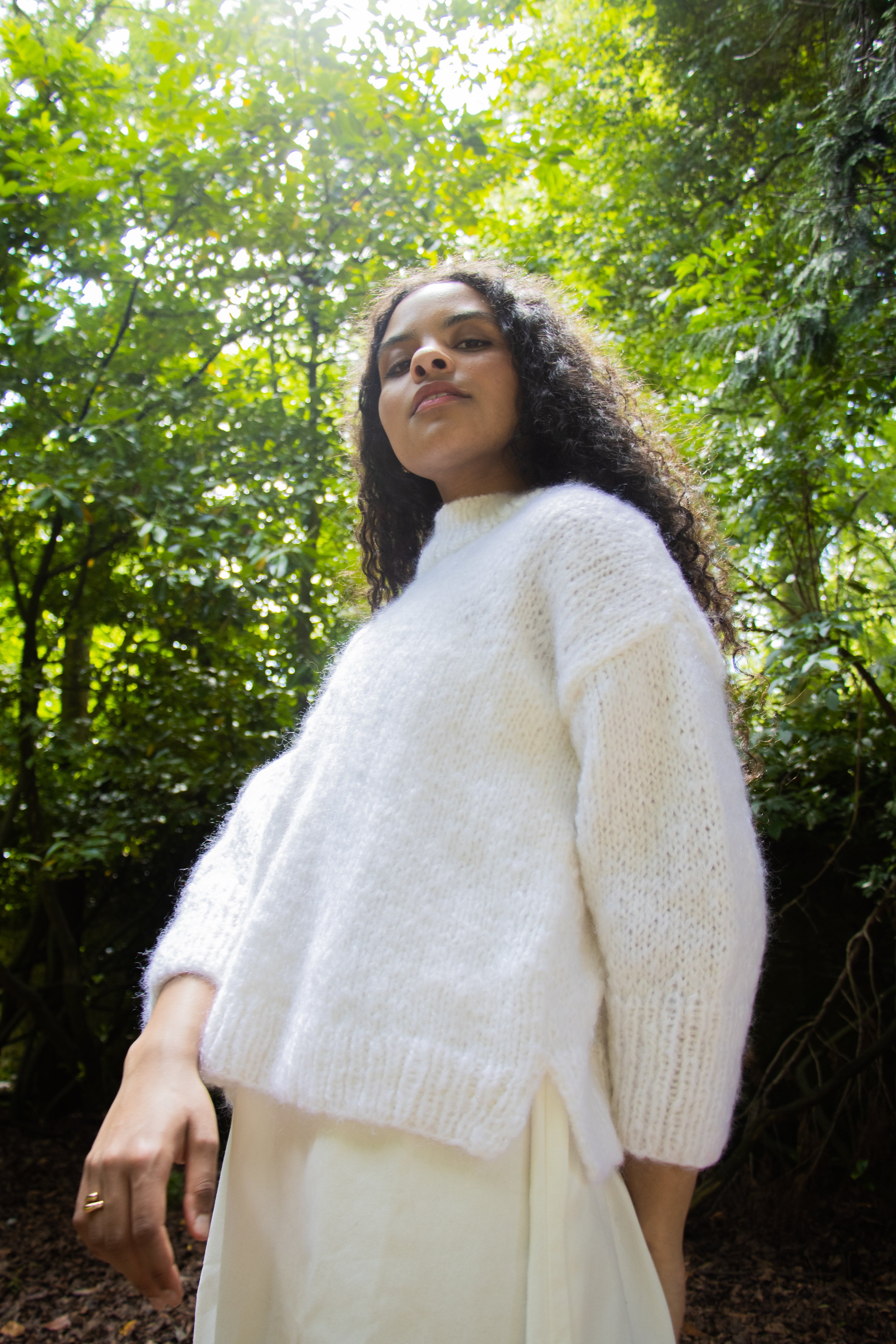 Daily Mohair Sweater in Ivory